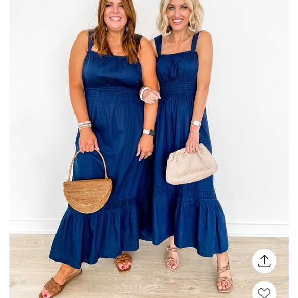 NWT Loft Navy Blue Maxi Dress - Picture 7 of 7